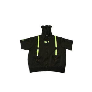 ACDC Rag - Uzurai No Borders Cyberpunk Tech Oversized Black Green Tee Large